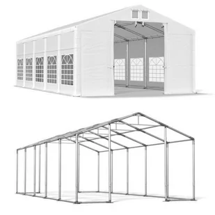Namiot Imprezowy Całoroczny 5x10x3 Biały WINTER ISD - Pawilony ogrodowe - miniaturka - grafika 1