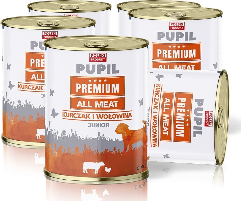 Pupil Premium Karma mokra dla psa PUPIL Premium All Meat JUNIOR kurczak i wołowina 6 x 800 g