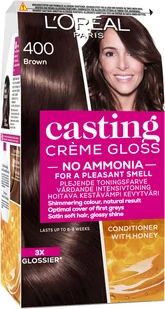 Loreal Casting Creme Gloss 400 Dark Brown - Farby do włosów i szampony koloryzujące - miniaturka - grafika 1