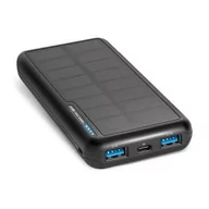 Powerbanki - SBS Powerbank solarny 10000mAh Czarny TTBB10000SK - miniaturka - grafika 1