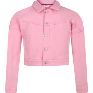 HUGO KIDS Kurtka jeansowa | Cropped Fit - Kurtki i płaszcze dla dziewczynek - miniaturka - grafika 1