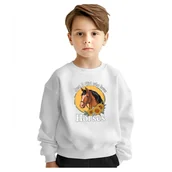 Bluzy dla dziewczynek - BLUZA DZIECIĘCA KOŃ DZIEWCZYNA KOCHA KONIE 122-128 DLA CHŁOPCA DZIEWCZYNKI - miniaturka - grafika 1