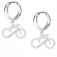 Kolczyki - Kolczyki srebrne Rower Bike Forever 925 - miniaturka - grafika 1