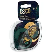 Smoczki uspokajające - Lovi Smoczek silikonowy dynamiczny 0-3 m Jungle Vibes Boy - miniaturka - grafika 1
