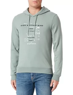 s.Oliver męska bluza z długim rękawem z kapturem, zielona, XL, zielony, XL - Bluzy męskie - miniaturka - grafika 1