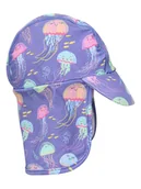 Czapki dla dzieci - Color Kids Czapka w kolorze fioletowym z osłoną szyi - miniaturka - grafika 1