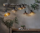 Lampy ogrodowe - Girlanda ogrodowa 6 lampek LED z rattanowymi abażurami CESTA LIGHT - miniaturka - grafika 1