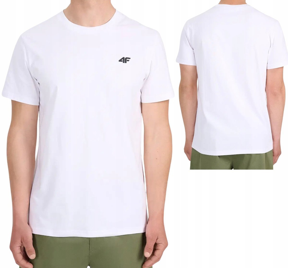 Bawełniana koszulka 4F T-shirt męski M3341 biały r. XXL