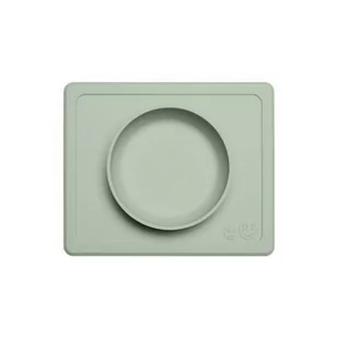 EZPZ Silikonowa miseczka z podkładką 2w1 Mini Bowl pastelowa zieleń EUMBS001 - Miseczki i talerzyki dla dzieci - miniaturka - grafika 1