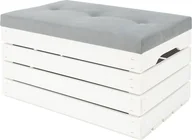 Inne meble do sypialni - Elior Biała skrzynia z pikowanym siedziskiem Alva 3X- 38 kolorów - miniaturka - grafika 1