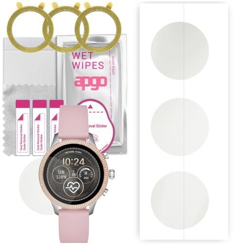 3x folia ochronna hydrożelowa MATOWA do Michael Kors Runway - apgo Smartwatch Hydrogel MATTE Protection Ochrona na ekran smartwatcha