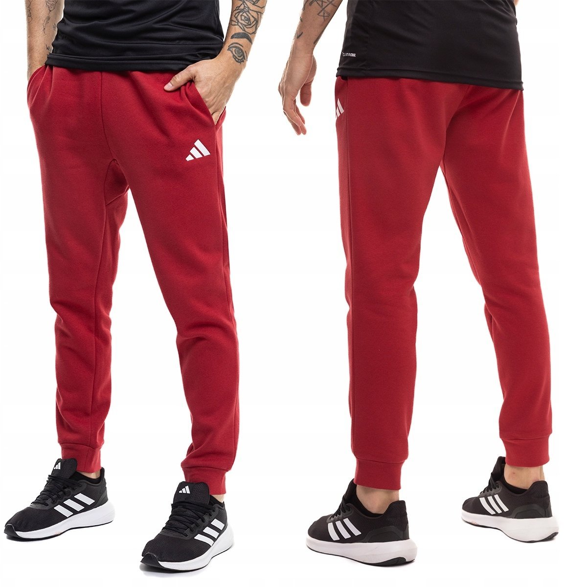 Adidas Spodnie męskie adidas Essentials Feelcozy czerwone KC0915 L