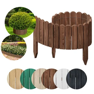 PŁOTEK OGRODOWY Palisada Rollborder Obrzeże Floranica -100 x 30 cm Brązowy - Ogrodzenia - miniaturka - grafika 1
