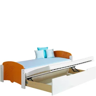 Łóżko Podwójne z Pojemnikiem 90 x 200 + 90 x 197 Małgosia 2 Dolmar Sosna Naturalna, Seledyn - Łóżka dla dzieci i młodzieży Łóżko Podwójne z Pojemnikiem 90 x 200 + 90 x 197 Małgosia 2 Dolmar Sosna Naturalna, Seledyn - Łóżka dla dzieci i młodzieży - miniaturka - grafika 1