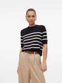 Swetry damskie - Vero Moda Sweter w kolorze czarno-kremowym - miniaturka - grafika 1