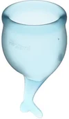 Kubeczki menstruacyjne - Satisyfer Zestaw kubeczków menstruacyjnych Satisfyer Feel Secure Menstrual Cup Jasny niebieski - miniaturka - grafika 1