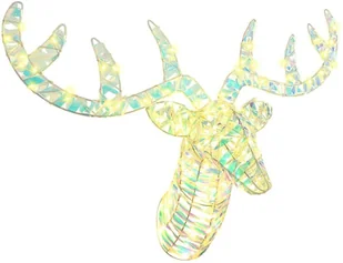 vidaXL Renifer ciągnący sanie Ciepła biel 60 cm PET - Ozdoby bożonarodzeniowe - miniaturka - grafika 1