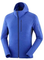 Bluzy sportowe męskie - Bluza Salomon Essential Lightwarm HZ Surf the Web - miniaturka - grafika 1
