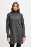 Sukienki - Pepe Jeans sukienka z dodatkiem wełny kolor szary mini oversize PL9537714 - miniaturka - grafika 1
