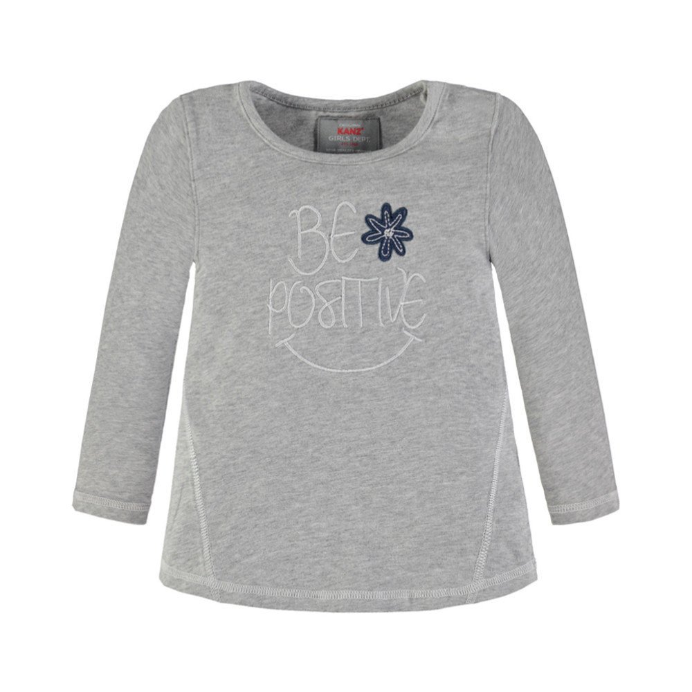 Dziewczęca bluzka z długim rękawem, szary, rozmiar 80