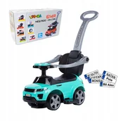 Jeździki dla dzieci - JEDZIK Z RCZK - 614R - GUMOWE KOA - TURKUSOWY - miniaturka - grafika 1