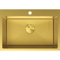Zlewozmywaki - Mexen Solix zlewozmywak stalowy 1-komorowy 650 x 450 mm, złoty HC - 6403651000-55HC - miniaturka - grafika 1