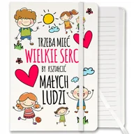 Zeszyty szkolne - NOTES Z GUMKĄ 96 KARTEK W LINIE ZESZYT NOTATNIK PREZENT NA DLA NAUCZYCIELA - miniaturka - grafika 1