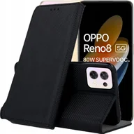 Etui i futerały do telefonów - Hello Case ETUI Z KLAPKĄ DO OPPO RENO 8 5G CZARNE ZAMYKANE MAGNETYCZNE KABURA FUTERAŁ - miniaturka - grafika 1