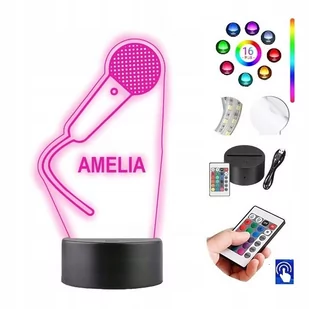 Lampka Na Biurko Nocna Mikrofon Muzyk 16Kolorów Led Plexido - Lampy stojące Lampka Na Biurko Nocna Mikrofon Muzyk 16Kolorów Led Plexido - Lampy stojące - miniaturka - grafika 1