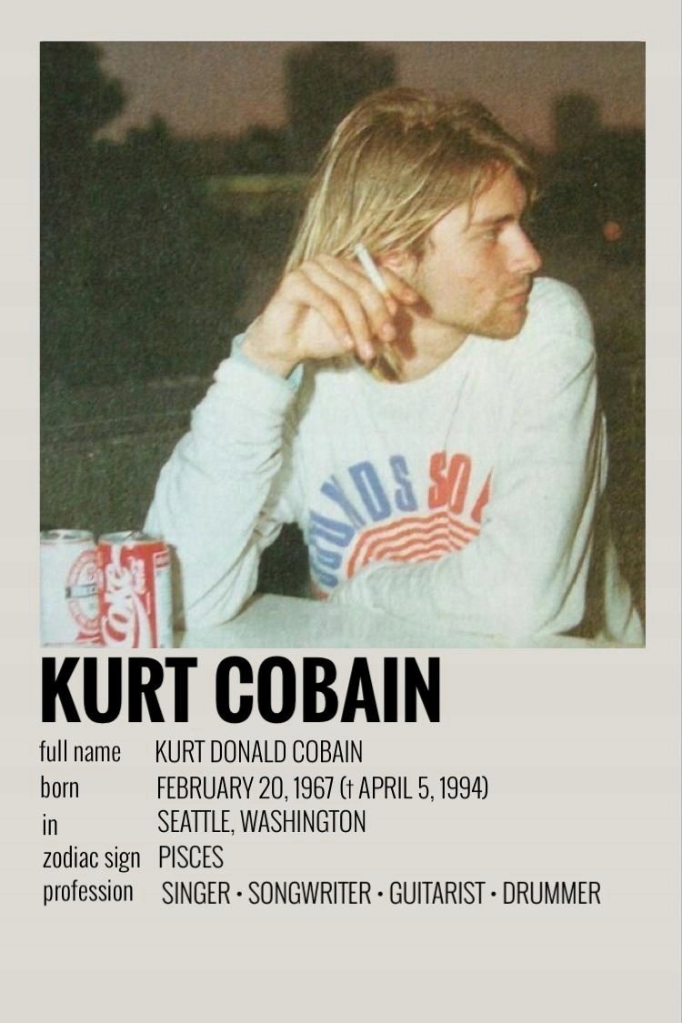 PODKŁADKA POD MYSZ Z Nadrukiem 22x18 cm Kurt Cobain Nirvana Vintage Prezent