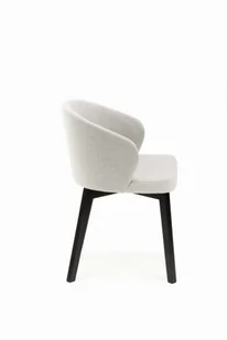 Flavio 5 krzesło tapicerowane szare nogi czarne - Krzesła - miniaturka - grafika 1