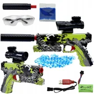 Zabawki militarne - PISTOLET AUTOMAT KULKI ŻELOWE KARABIN GLOCK DESERT - miniaturka - grafika 1