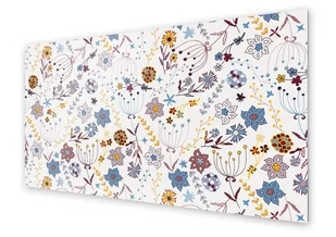 Panel kuchenny HOMEPRINT Bajkowe kwiaty na białym tle 120x60 cm - Dekoracje domu Panel kuchenny HOMEPRINT Bajkowe kwiaty na białym tle 120x60 cm - Dekoracje domu - miniaturka - grafika 1
