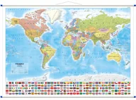 Mapy i plansze edukacyjne - Świat polityczny - mapa ścienna wersja angielska, 1:42 000 000 - miniaturka - grafika 1