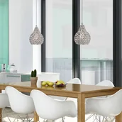 Lampy sufitowe - Lampa wisząca Kelcie marki Westinghouse w kolorze szczotkowanego niklu - miniaturka - grafika 1