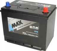 Ładowarki i akumulatory - Akumulator 4MAX 12V 72Ah/750A START&STOP EFB P+ standardowy 261x175x227 B01 - stopka o wysokości 10.5 mm efb/rozruchowy - miniaturka - grafika 1