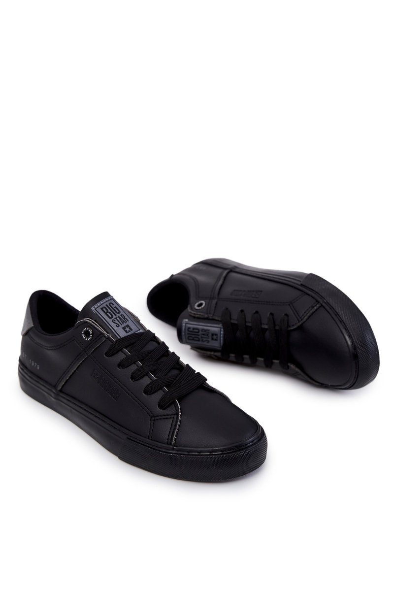 Skórzane Męskie Tenisówki Big Star JJ174108 Czarne-42
