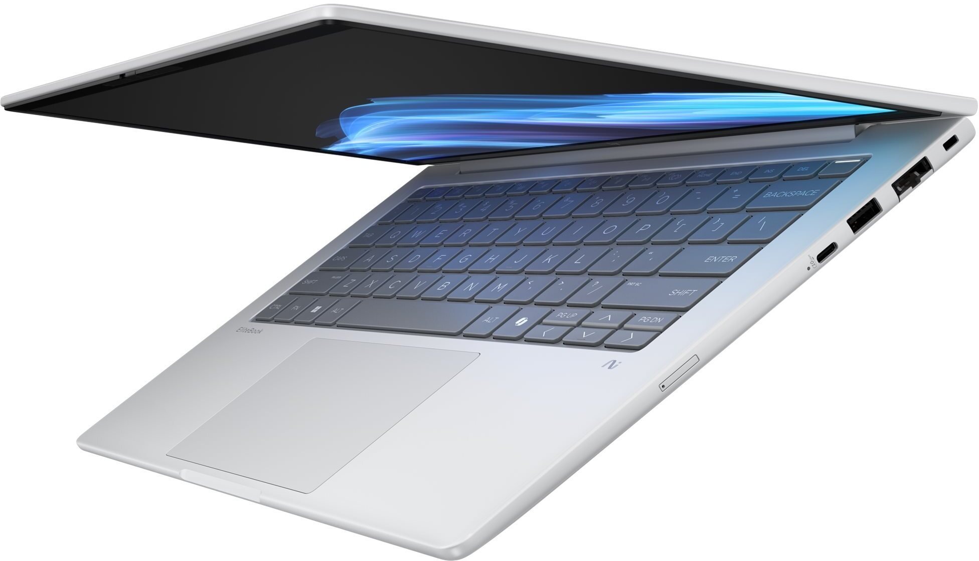 HP EliteBook 8 G1i Notebook Next Gen AI - projekt zawiasu 174 stopni - Intel Core Ultra 7 258V / 2.2 GHz - Win 11 Pro - Intel Arc Graphics 140V - 32 GB RAM - 1 TB SSD NVMe + 1 TB SSD NVM Express NVMe - 35.6 cm 14