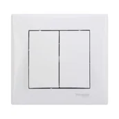 Wyłączniki światła i elektryczne - Schneider Włącznik podwójny SEDNA biały - miniaturka - grafika 1