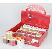 Ozdoby bożonarodzeniowe - Wstążka dekoracyjna BX18118 5 x 270 cm - miniaturka - grafika 1