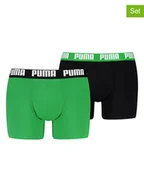 Majtki męskie - Puma Bokserki (2 pary) w kolorze czarno-zielonym - miniaturka - grafika 1