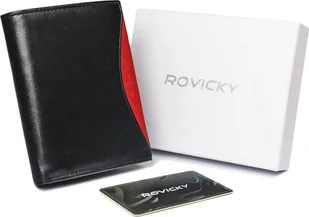 Rovicky Duży, oryginalny portfel męski z naturalnej skóry licowej, RFID Rovicky Nie dotyczy - Portfele - miniaturka - grafika 1