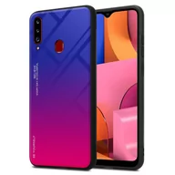 Etui i futerały do telefonów - Pokrowiec Do Samsung Galaxy A20s Etui w FIOLETOWO - CZERWONY TPU Obudowa Case Cover Plecki Ochronny Cadorabo - miniaturka - grafika 1