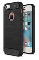 Etui i futerały do telefonów - Etui Pancerne Karbon Iphone 5 5S Se Czarny - miniaturka - grafika 1