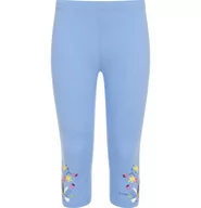 Spodnie i spodenki dla dziewczynek - Legginsy 3/4 dla dziewczynki, z motywem kwiatowym, niebieskie, 3-8 lat - miniaturka - grafika 1