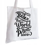 Torby i wózki na zakupy - Torba Bawełniana biała dla Piekarza Na Prezent ekologiczna Trwały Nadruk - miniaturka - grafika 1