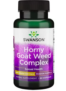 Swanson Horny Goat Weed Complex (wyciąg z cynamonu z kotwicą i macą), 60 kapsułek - Witaminy i minerały - miniaturka - grafika 1