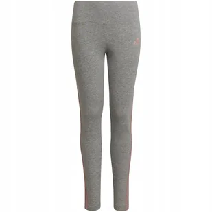 Legginsy adidas 3-Stripes Cotton Tights szare HD4368 152cm - Legginsy - miniaturka - grafika 1