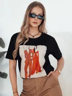 Bluzki damskie - T-shirt damski COMDI czarny Dstreet RY2583-M/L - miniaturka - grafika 1