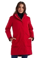 Płaszcze damskie - killtec Kobiety Parka/płaszcz wodoodporny z odpinanym kapturem Damen Funktionsparka, rot, 46, 43284-000 - miniaturka - grafika 1